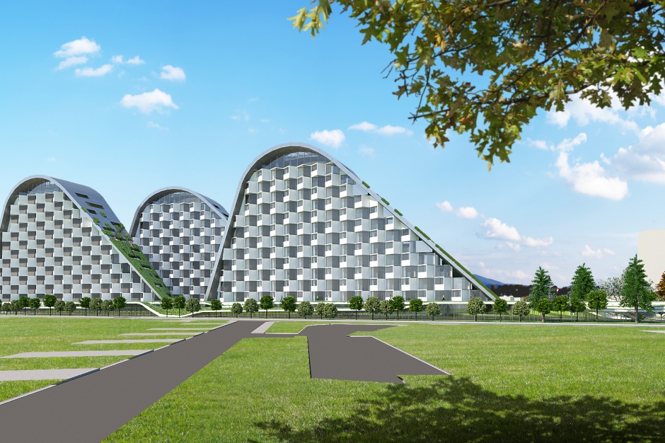 Warszawska firma chce wybudować na Drabiniance akademiki o podwyższonym standardzie. Fot. MWM Architekci. Zielone światło dla luksusowych akademików?