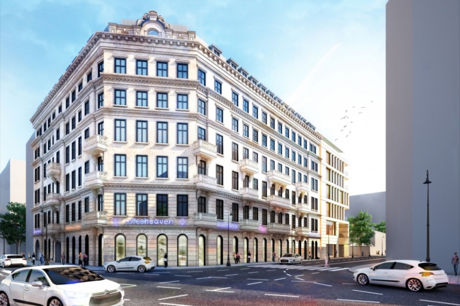 Wizualizacja kamienicy Krongolda - tak może wyglądać po remoncie, fot. Polsko Belgijska Pracownia Architektoniczna Kamienica Wolfa Krongolda wypięknieje. Będą w niej biura i apartamenty