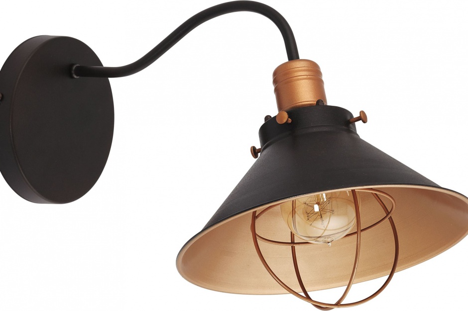 Kolekcja lamp Garret, Nowodvorski Lighting Lampy w salonie rodem ze starego warsztatu