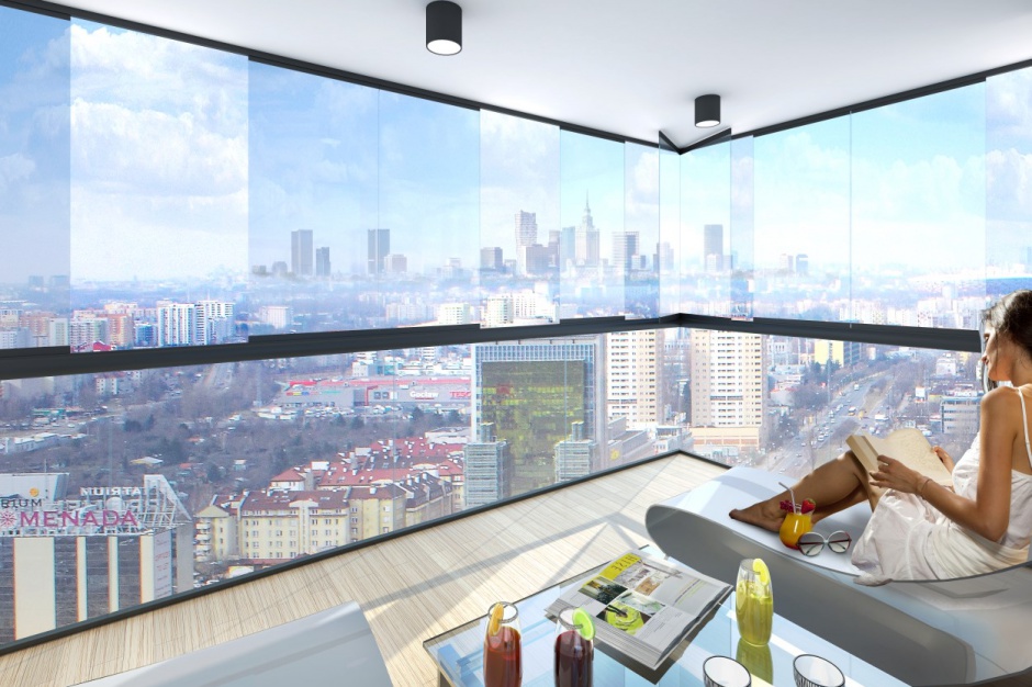 Aura Sky Aura Sky, apartamentowy drapacz chmur - z kamieniem węgielnym