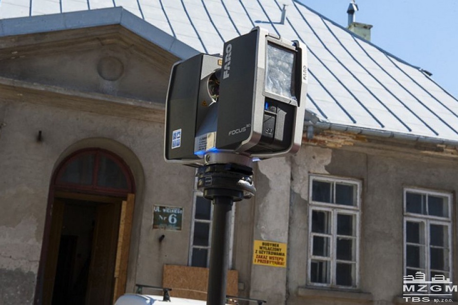 Fot. mzgm-plock.pl Kamienica w Płocku skanowana laserowo