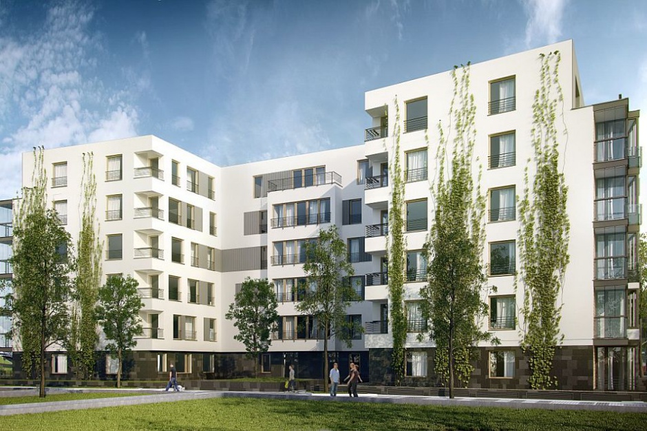 Apartamenty przy Bulwarze. Fot. GP Investment Apartamenty przy Bulwarze osiągnęły stan surowy