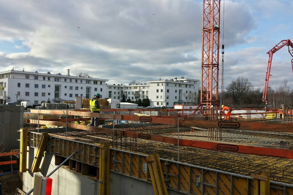 Triton Winnica. Zdjęcia z budowy. Fot. Triton Development Na budowie osiedla Triton Winnica praca nie ustaje