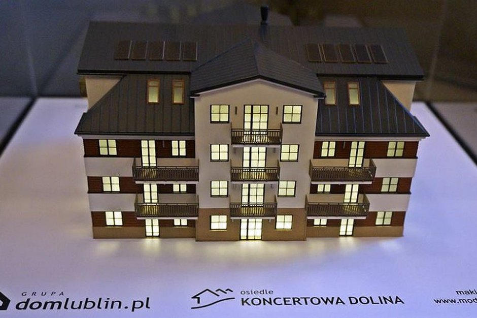 Model bloku Koncertowej Doliny. Fot. domlublin.pl/Facebook Koncertowa Dolina chwali się swoją architekturą