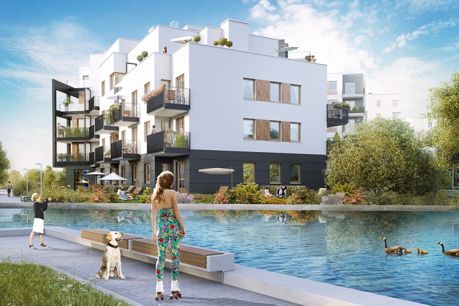 Lake Park Apartments. Fot. Marvipol Jeden z pierwszych ekologicznych apartamentowców nad jeziorem