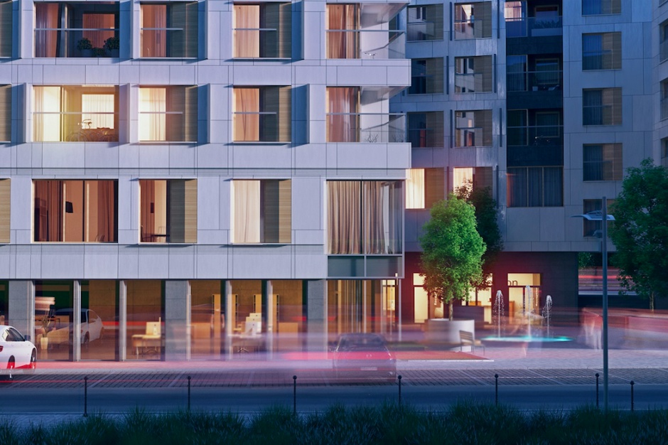Solec Residence z częścią biurową, fot. Sawa Apartments 5 tys. metrów dla biznesu w Solec Residence