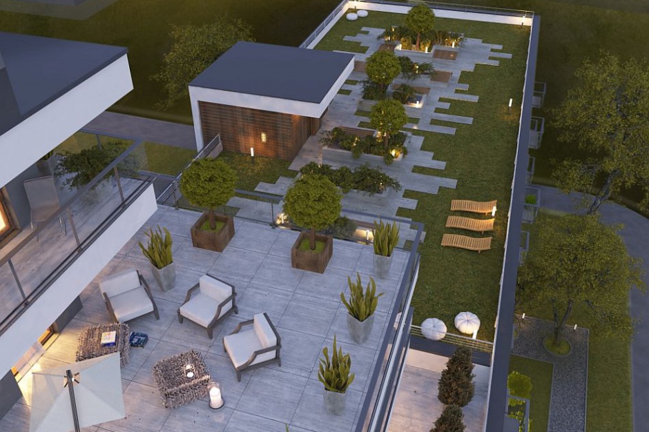 Apartamenty Ilumino. Fot. Mota-Engil Real Estate Management Apartamenty Ilumino z gotową elewacją i tarasem na dachu