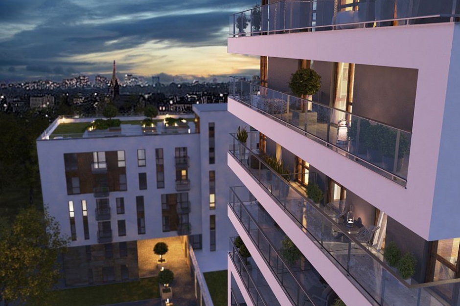 Apartamenty Ilumino. Fot. Mota-Engil Real Estate Management Apartamenty Ilumino z gotową elewacją i tarasem na dachu
