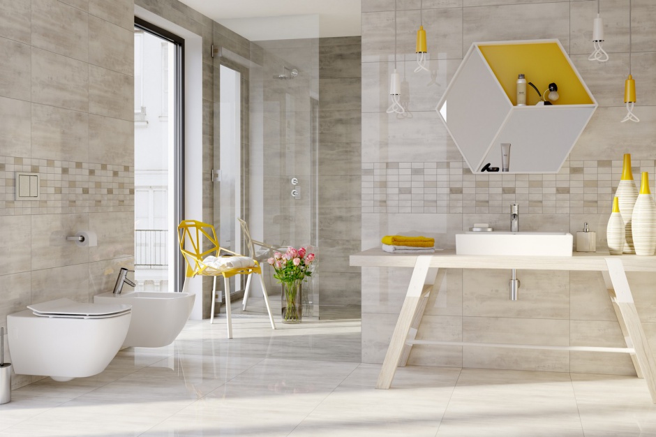 Łazienka, Floorwood Opoczno Płytka jak drewno. Nowoczesne inspiracje w salonie i łazience