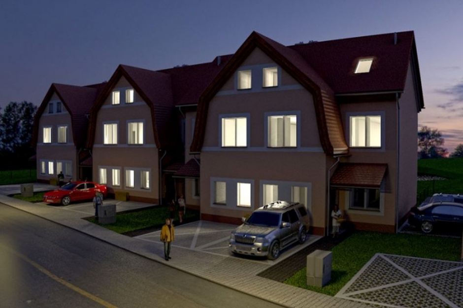 Żeromskiego. Fot. Kova Developer Szeregówki nad jeziorem w Jeleniej Górze
