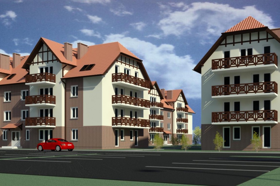 Apartamenty Sztutowo ul. Zalewowa. Fot. Przedsiębiorstwo Budownictwa Ogólnego Przemysłówka 03 Sztutowo: Apartamenty w stylu regionalnym