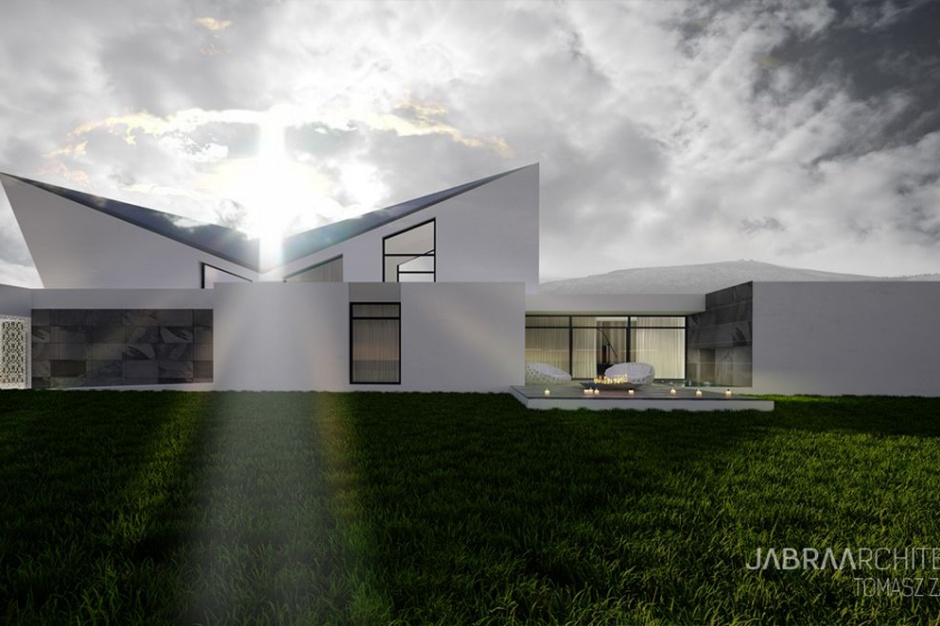 Sky Fall House. Projekt: JABRAARCHITECTS. Fot. www.jabraa.pl Sky Fall House: Dom otwarty na góry