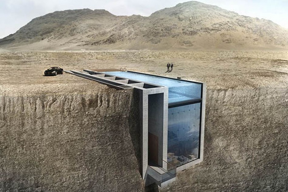Casa Brutale. Projekt: Open Platform for Architecture. Fot. OPA, LOOM Design. Casa Brutale: Dom zatopiony w klifie