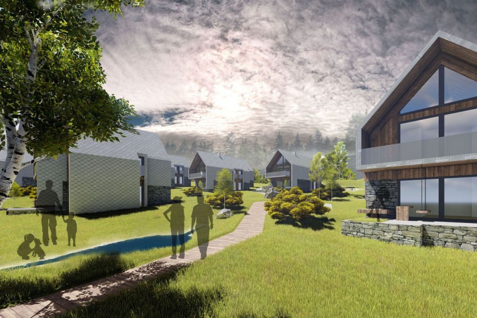 Active Village w Karpaczu, wizualizacja pracowni architektonicznej Gravitacja Active Village w Karpaczu zaprojektuje zakopiańska Gravitacja