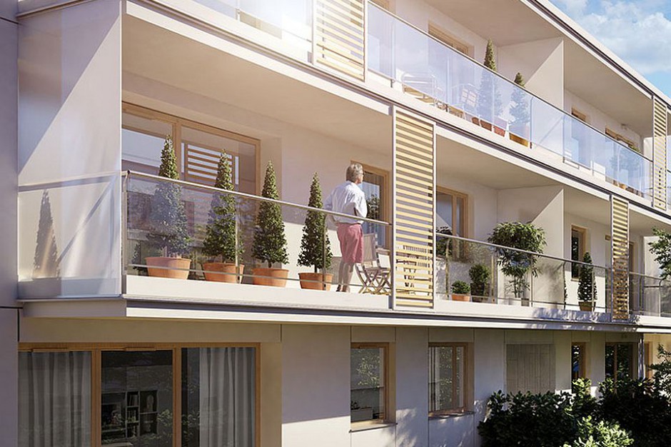Jaśminowy Mokotów. Fot. Skanska Residential Development Poland Jaśminowy Mokotów z energią wiatrową na budowie