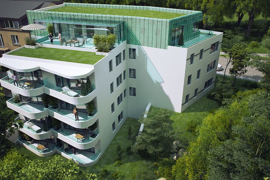 Wzgórze Krzemowe. Fot. Spółka Krzemowe Wzgórze Wzgórze Krzemowe. Apartamenty z widokiem na panoramę Krakowa