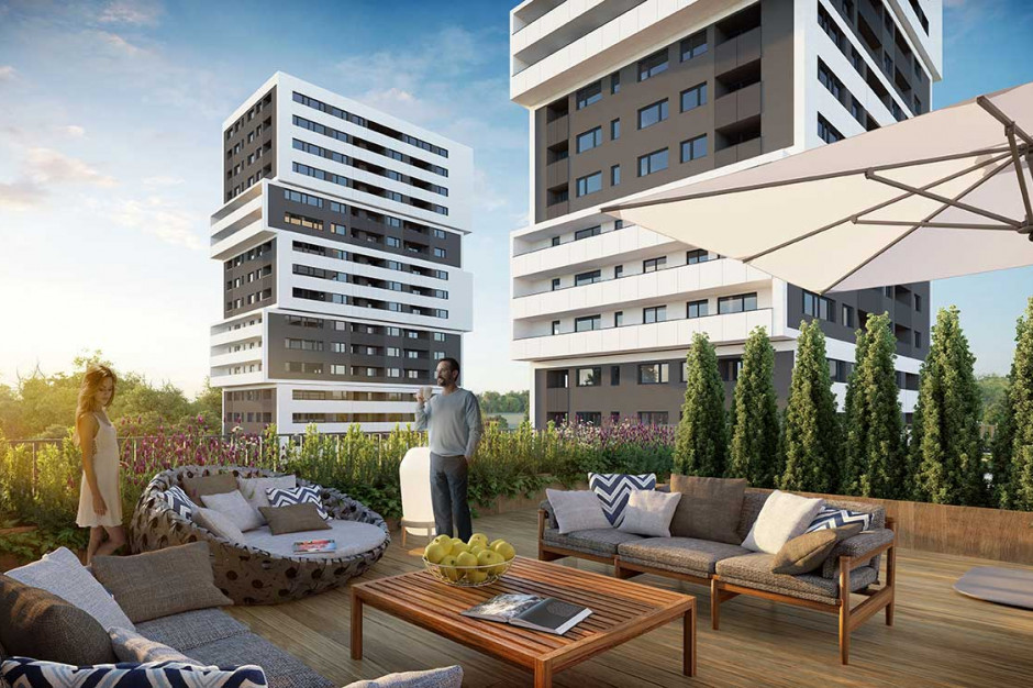 Aura Towers. Fot. mat. pras. Nowe apartamentowce nad Brdą w Bydgoszczy