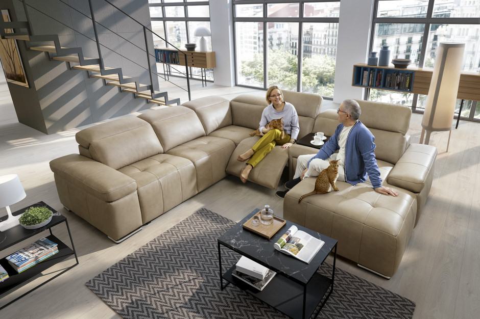 Narożnik Domo z oferty Gala Collezione. Fot. mat. pras. Skórzana sofa. Zobacz jakie są najnowsze trendy