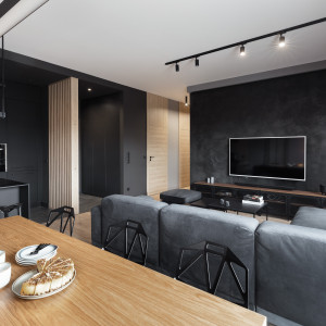 Pencil black - nowoczesny apartament w wielkomiejskim stylu