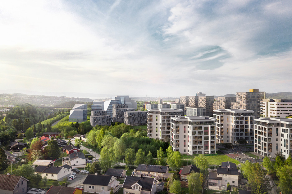 Osiedle Heimdalsporten w Norwegii. Fot. mat. pras. Osiedle Heimdalsporten w Norwegii od Unihouse na półmetku