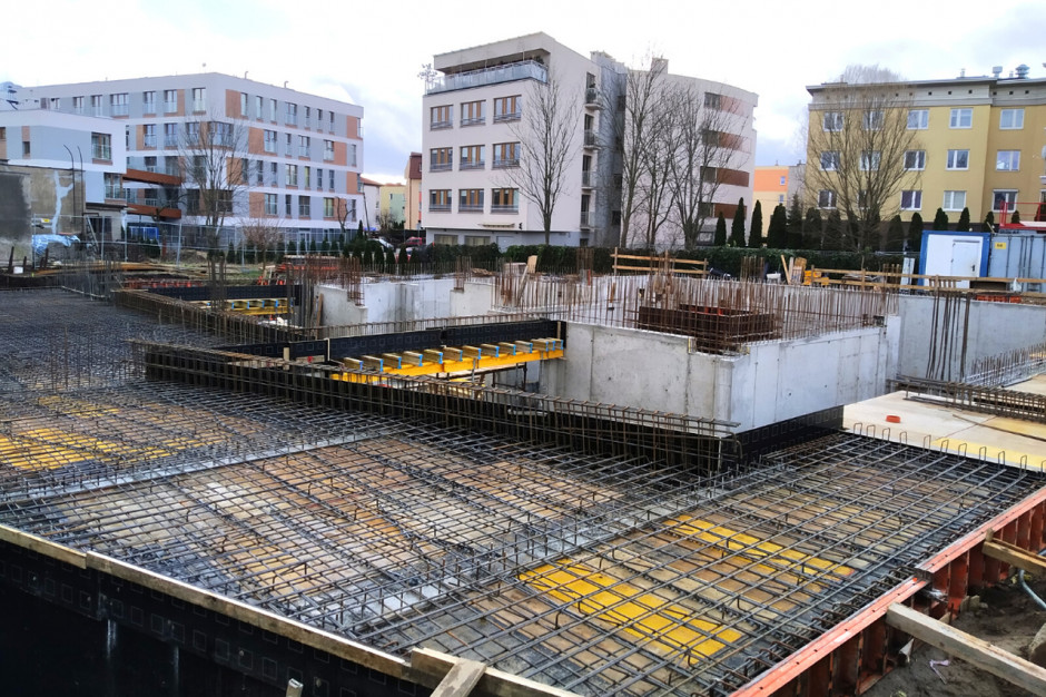 Trwają prace nad garażami w Rezydencji Winiary, fot. mat. prasowe Rezydencja Winiary w Poznaniu coraz wyżej