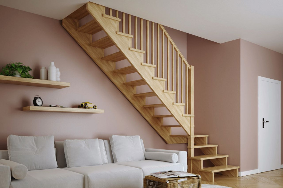 Schody w stylu ekologicznym mają bardzo klasyczny design. W całości wykonane są z drewna i są minimalistyczne. Fot. mat. pras. Najmodniejsze schody - zdjęcia z polskich domów