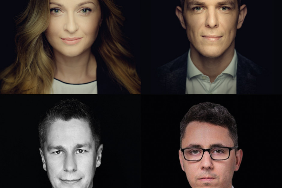 Anna Skotnicka-Ryś,Tomasz Kozak, Paweł Motyl oraz Jan Wszołek. Fot. mat. pras. Zmiany w zarządzie Profbud