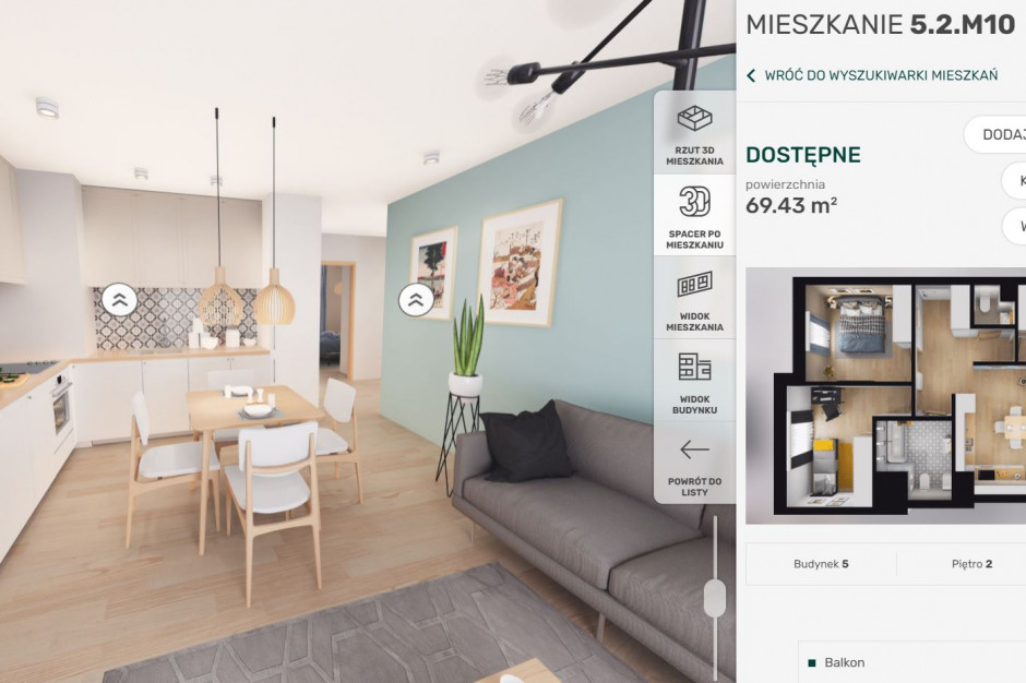 Wizualizacje 3D, panoramy czy inne technologie pomagają zobaczyć mieszkanie jeszcze zanim powstanie. Fot. mat. pras. Wirtualna rzeczywistość wspiera projektowanie i sprzedaż mieszkań