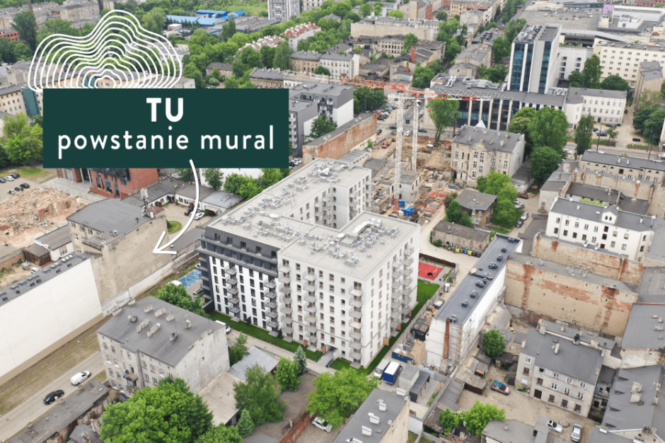 Mural powstanie na fasadzie budynku sąsiadującego z Diasferą Łódzką. Fot. mat. pras. Nowy mural ozdobi kamienicę obok Diasfery Łódzkiej w Łodzi