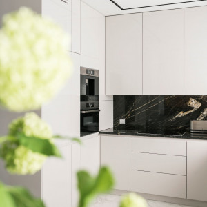 Echa modernizmu i styl glamour w apartamencie na Mokotowie
